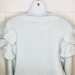 Lost + Wander  Stay Humble Sweater Exaggerated Ruffle Baby Blue M / L NWT Photo 7