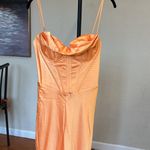 House Of CB  'Myrna' Tangerine Satin Corset‎ Midi Dress NWOT Size S Photo 5