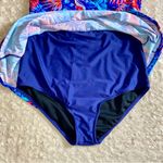 NWOT Neon Palm Leaf Print Swimsuit Swim Skirt Full Coverage 18W NEW Photo 4