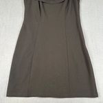 She and Sky Dress Womens Medium Black Layered Ruffled Lined Sheath‎ Square Neck Photo 2