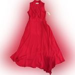 Reiss NWOT  Claire collar pleated rose color midi-dress size 0 Photo 5