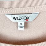 Wildfox Peach Whip “But First Cocktails” Long Sleeves Side Slits Sweatshirt XL Photo 2