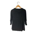 Cable & Gauge Women’s Small Gray Long Sleeve Tunic Top | Button Front Roll Tab S Photo 2