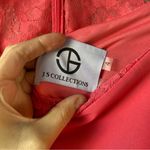 JS Collections  Lace Insert Sheath Midi Dress Camellia Coral 4 Photo 5