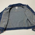 Candie's Y2K Style Denim Cropped Jacket Size Small Love Heart Lips Strawberry Photo 7