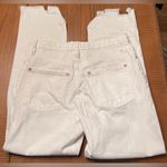 We The Free Free People Tapered Baggy Boyfriend Distressed White Jeans Sz 26 NEW Photo 12