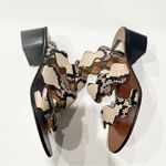 Chloé Chloe Eternal Grey Leather Scalloped Tripstraps Chunky Heels Sandals Size 36 US6 Photo 3