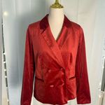 LC Lauren Conrad  Red Velvet Blazer Small Photo 9
