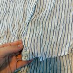 American Eagle  Blue and White Button Down Shirt Photo 1