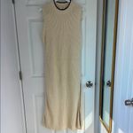 DISSH DAKOTA CREAM BOUCLE MIDI DRESS in Cream Size XL $199 Black Photo 2