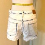ZARA Denim Shorts  Denim Destroyer Tie Dye 100% Cotton Womens Size 2 Photo 3