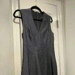 White House | Black Market  Navy Blue Denim Sleeveless Sheath Dress Zip Size 4 Photo 5