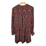 ALC Frank ALC Womens size 10 Sullivan Silk Mini Dress Elastic Waist Floral Long Sleeve Photo 3