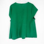 Universal Standard  x J. Crew Linen‎ Blend Top 3X Green Photo 2