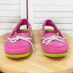 Crocs  Beach Line Slip On Boat Shoes Pink Green Women 7 Photo 1