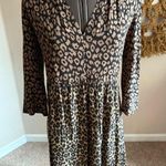 Maeve  Animal Print V-Neck Dress Anthropologie Photo 0