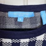 Draper James  Cardigan Set‎ Gold Button Navy and White Gingham Print Old Money Photo 5