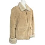 wilson's leather  Maxima Tan Suede Jacket Shearling Faux Fur Lined Womens XL Photo 2
