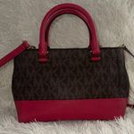 Michael Kors  Signature PVC & Leather Kellen Satchel Crossbody Bag Photo 3