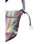 Etienne Aigner Vintage  Women's Multicolor Striped Print Crossbody Purse Bag Photo 2