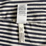 J.Crew Ruffle Trim Tuxedo Long Sleeve Button Cotton Top Stripe Blue White sz S Photo 6