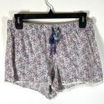 Jane & Bleecker Floral Crochet Trim Sleep Shorts Women's Size Medium Cotton Photo 0