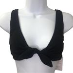 & Other Stories & Other Stories Black Knot Tie Crepe Triangle Bikini Top 4 NWT Photo 1
