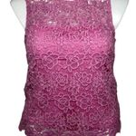 Nanette Lepore Nanette  Chateau Rose Lace Tank Top - Size Medium Photo 0