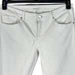 Tahari Ellie SZ 12 Classic Fit Jeans Relaxed Straight Leg Pockets Mid-Rise White Photo 1