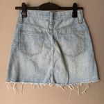 Madewell ‎ sz 6 blue distressed cut off denim Mini Skirt Photo 5