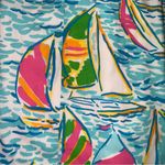 Lilly Pulitzer  Franco Dress in You Gotta Regatta Ruffle Back Tie Strapless Dress Photo 7
