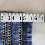 Lucky Brand Sweater Womens XS Blue Knit Aztec Zip Back Fringe Cuffs Zip Detail Photo 10