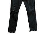 Abercrombie & Fitch  distressed black denim jeans with raw hem Photo 2