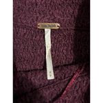Free People Burgundy Knit Sweater Long Sleeve Size Medium Wrap Un Even Hem Photo 4