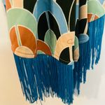 $695 CARA CARA Loretta Dress Geo Dew Moss Sz Small New Blue Photo 8