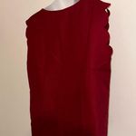 SheIn Clasi Keyhole Burgundy scalloped neck casual dress Top Large NWOT Photo 14