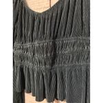 ASTR The Label Ziva Top Pleated Balloon Sleeve Plisse Blouse Deep Teal Medium Photo 2