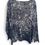 Mario Serrani Women’s Beige Floral Long Sleeve Stretch Tunic Top Size XXL Photo 1