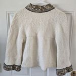Alberto Makali Wool Blend One Button Sweater Women's Large Cardigan 3/4 Sleeve Photo 3