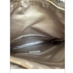 Nico & Olive Elegant faux Snakeskin foldover Clutch with gold chain NWT Black Photo 4