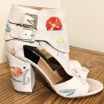 Laurence Dacade Paris Floral Embroidered Gladiator Heels Red Size 8.5 Photo 1