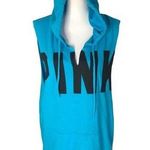 Victoria’s Secret PINK Blue Sleeveless Swim Coverup Hoodie Size M Photo 0