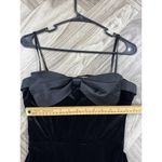 City Studios City Studio Women's Juniors Black Bow-Neckband Long Velvet Gown Dress Size 7/8 Photo 4