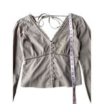 Abercrombie & Fitch Light Brown Lace Trim Blouse Size XS Photo 9