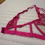 For Love & Lemons Hot Pink Soutache Swirl Embroidered Strappy Bra Sz M Medium Photo 8