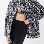 Urban Outfitters  BDG zebra print denim jacket‎ women’s size S Photo 0