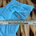 Torrid Off-Shoulder Smocked Mini Skater Dress Chiffon Clip Dot Blue Size 1 Boho Photo 2