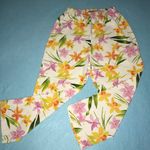 Forenza 𝅺 capris spring tropical print stretchy  elastic waistband size S Photo 0