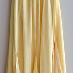 David's Bridal David’s Bridal Strapless Crinkle Chiffon Dress Godets, Style#F14865-ButterYellow Photo 4