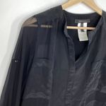BCBGMAXAZRIA BCBG Womens Black Silk Top Size S Career Office Minimal Capsule Lightweight Photo 3